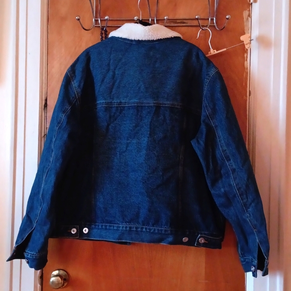 MENS HEAVY DEMIN FLEECE JACKET - Picture 6 of 7